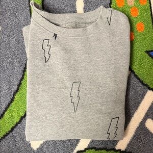 Cat & Jack Gray Lightning Bolt Sweatshirt